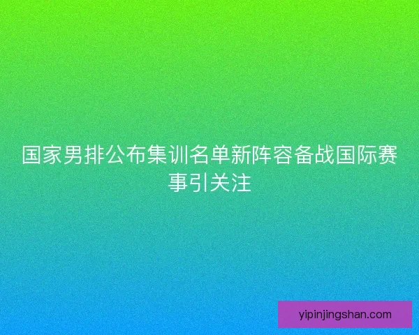 国家男排公布集训名单新阵容备战国际赛事引关注
