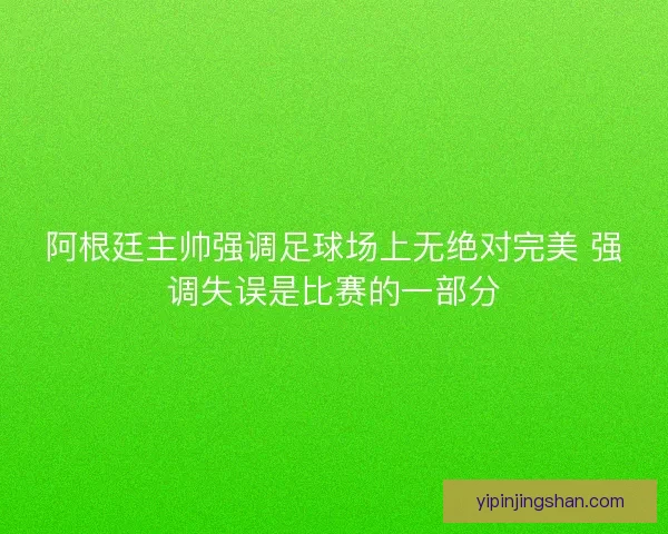 阿根廷主帅强调足球场上无绝对完美 强调失误是比赛的一部分